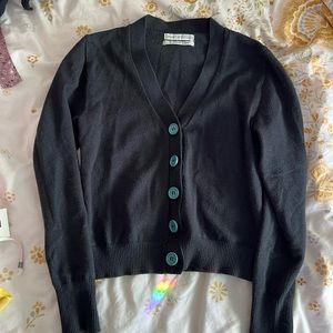 urban outfitters baby tee cardigan